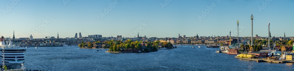 Waterfront of Stockholm capital of Sweden