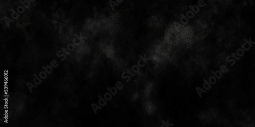 Abstract background with black and white smoke and Concrete wall black color for background. Old grunge textures with scratches and cracks. black rustic marble stone texture .Border from smoke. 