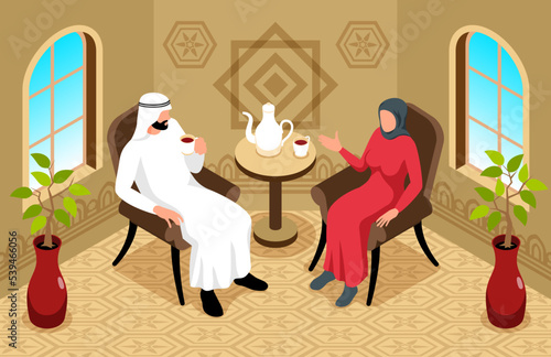 Muslim Tea Drinking Composition