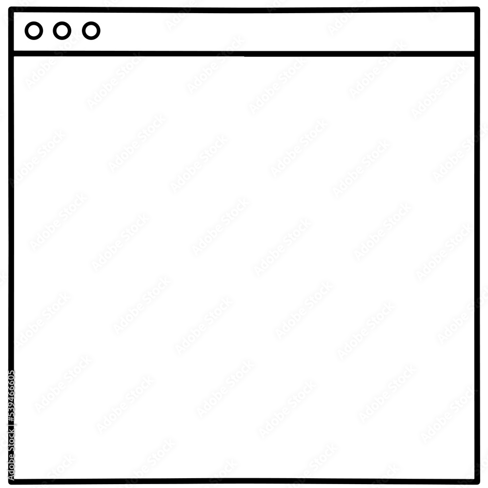 Obraz premium Desktop Web Browser Outline Frame Mockup