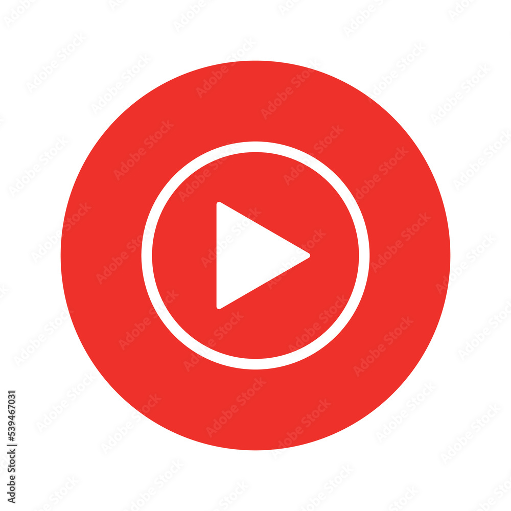 Play video icon, red buttons sign vector isolated on white background . Vector illustration EPS10. Vector illustration Play video icon, red buttons sign vector isolated on white background . Vector illustration EPS10. Vector illustration