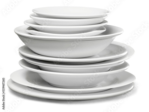 Canvas Print Stack of Dishes