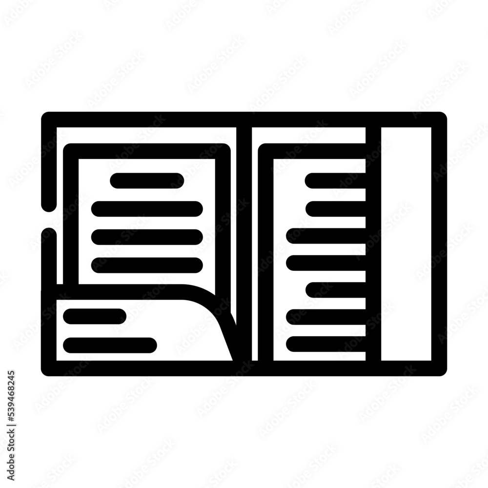 business folder line icon vector. business folder sign. isolated contour symbol black illustration business folder line icon vector. business folder sign. isolated contour symbol black illustration