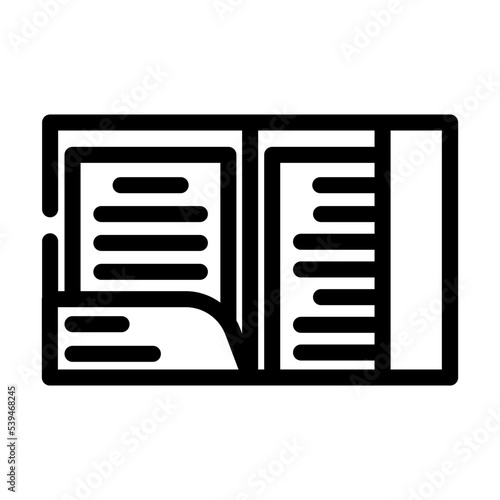 business folder line icon vector. business folder sign. isolated contour symbol black illustration © sevector
