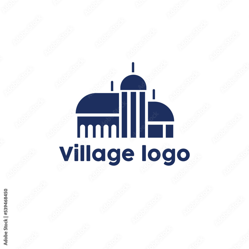 Obraz premium logo exotic village and tourism home park