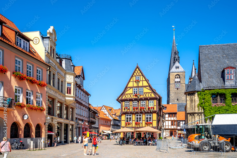 Rathaus, Quedlinburg, Sachsen Anhalt, Deutschland 