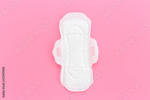 White pad. Menstruation period and daily hygiene concept