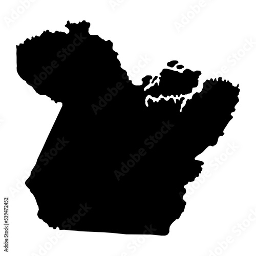Para Map, state of Brazil. Vector Illustration.