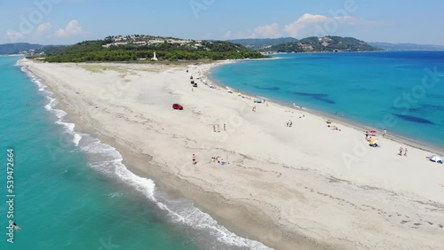 The famous head of the beautiful and wonderful beach of Possidi, Halkidiki, Greece. photo