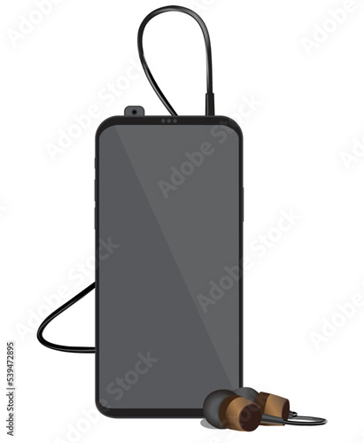 Smart device with the plug handsfree for all business purposes mockup