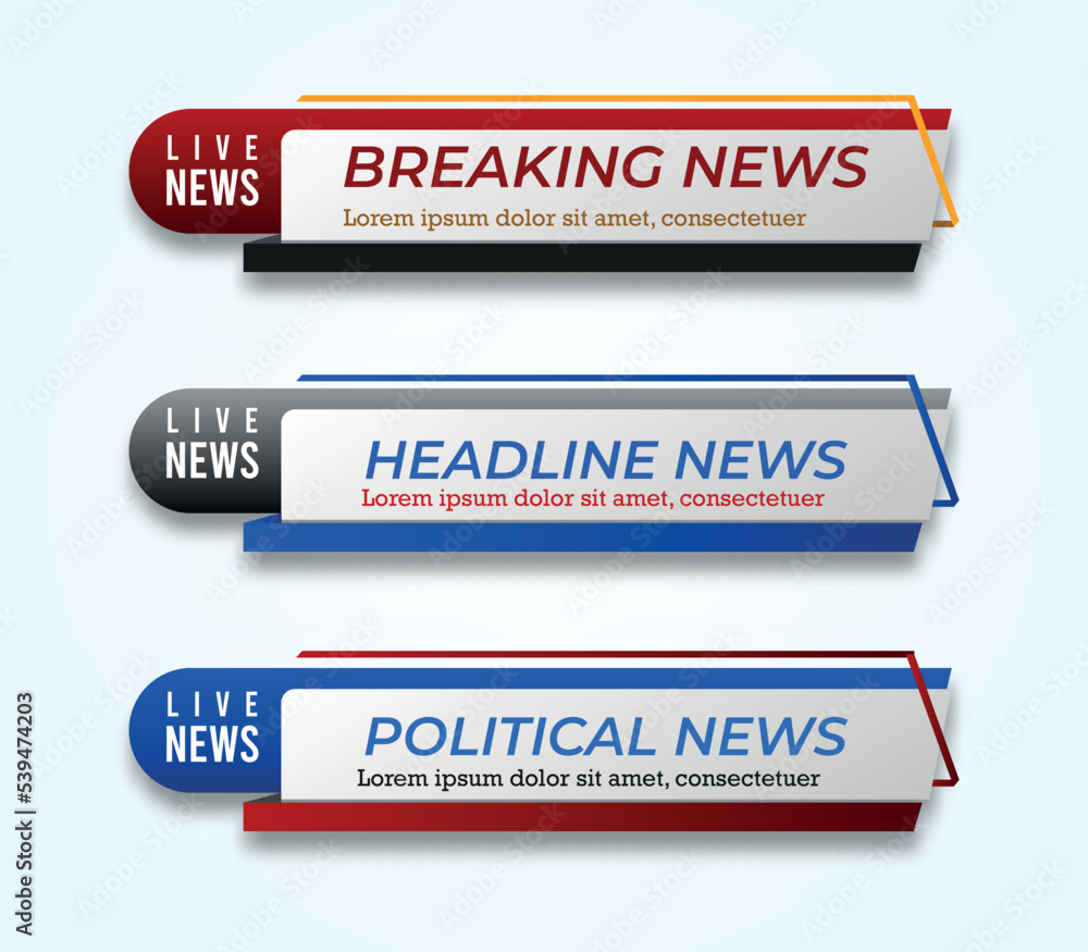 tv news bar. bar newspaper. bar social media. Television broadcast media title banner. tv news bar. bar newspaper. bar social media. Television broadcast media title banner.