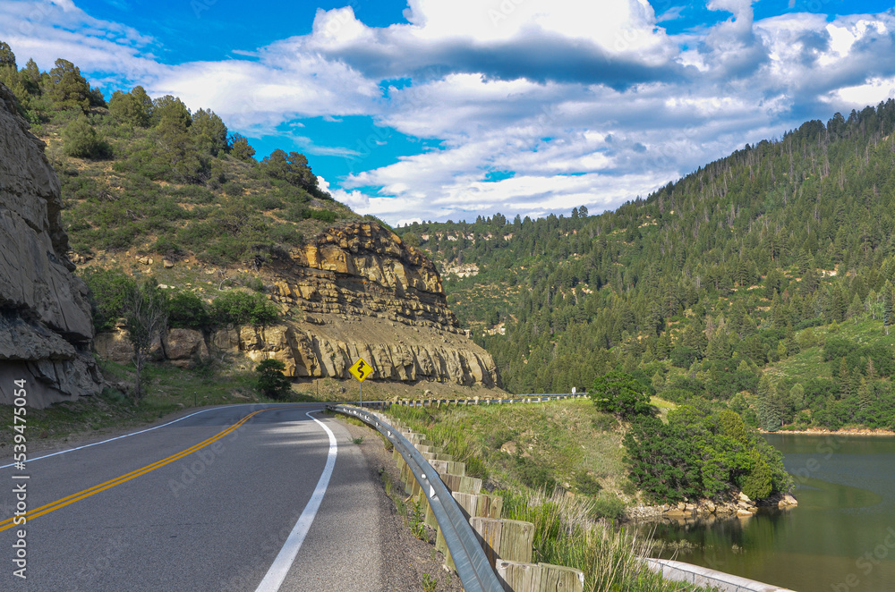 scenic view Colorado State Highway 133 passing Paonia State Park in Gunnison County