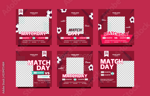 Soccer Matchday Square Post Banner