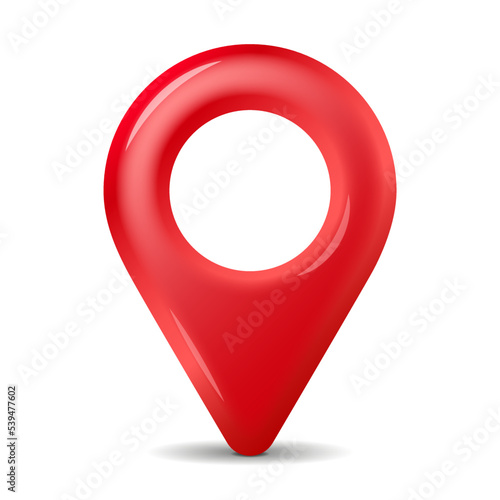 Favorite place location icon red with a heart
