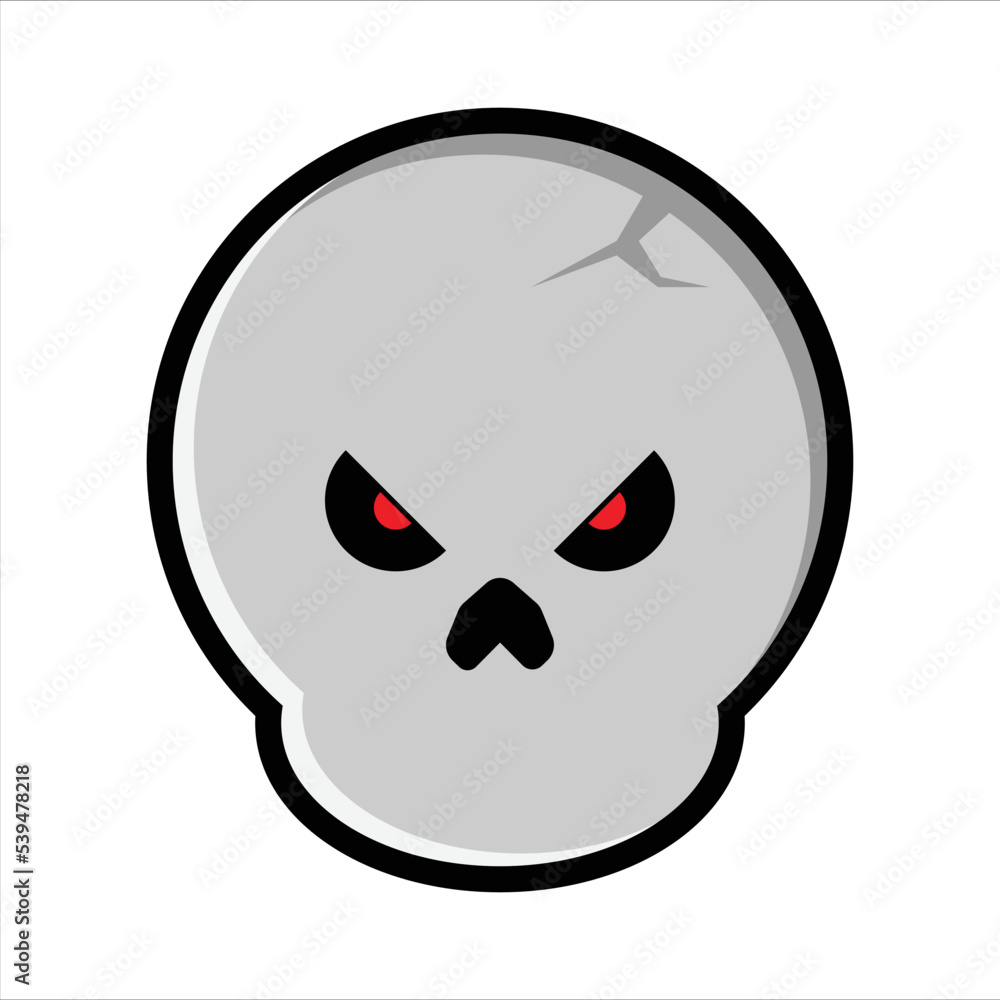 Naklejka premium Skull Halloween Element Design Vector