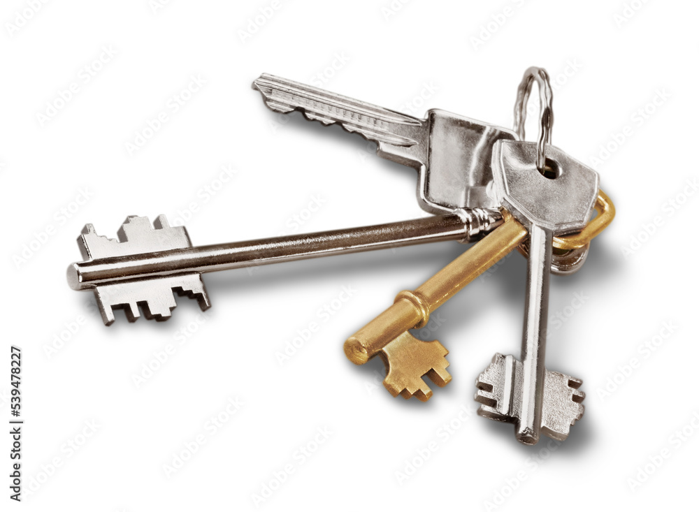 House keys isolated on white background House keys isolated on white background