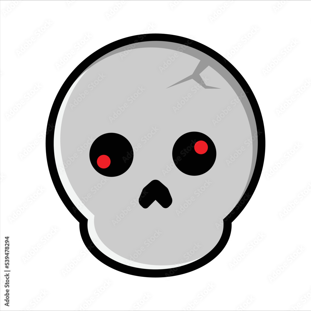 Fototapeta premium Skull Halloween Element Design Vector