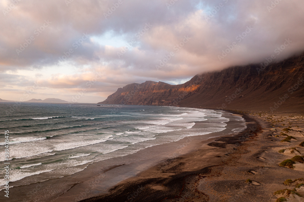 Playa Famara on Lanzarote