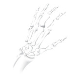 Orthopedics of human hand icon.