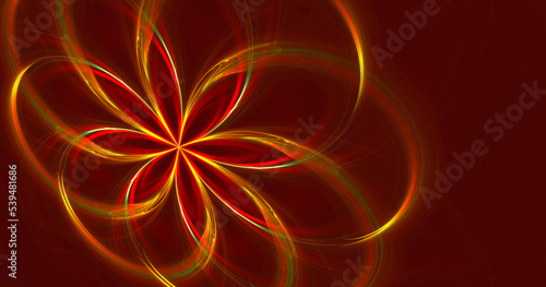 Fractal flower. Fractal image as bacground with flower. Creative element for desing