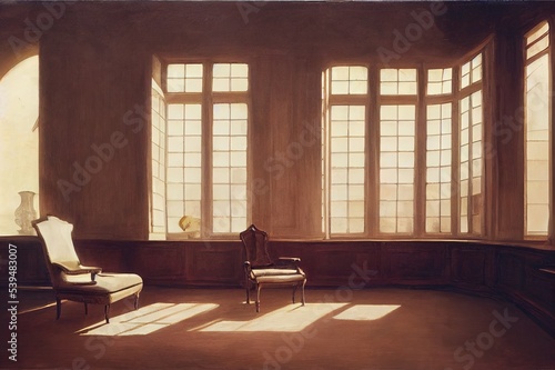 Classical interior with an armchair