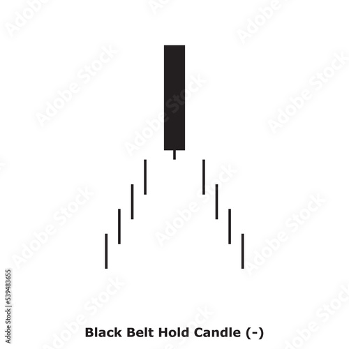 Black Belt Hold Candle  -  White   Black - Square