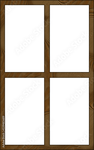 Isolated Window Frame 4W Contour