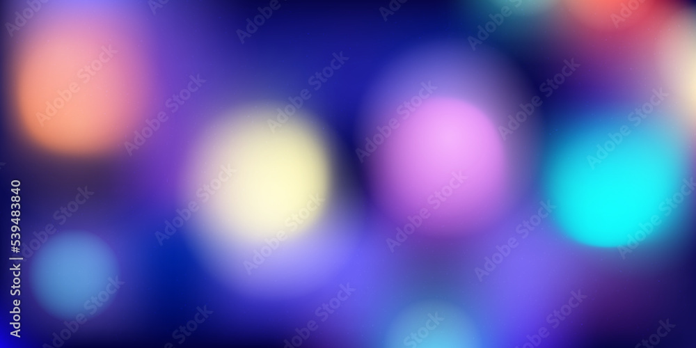 Abstract defocused garland light. Blurred  background in bright colors. Vector colorful   illustration