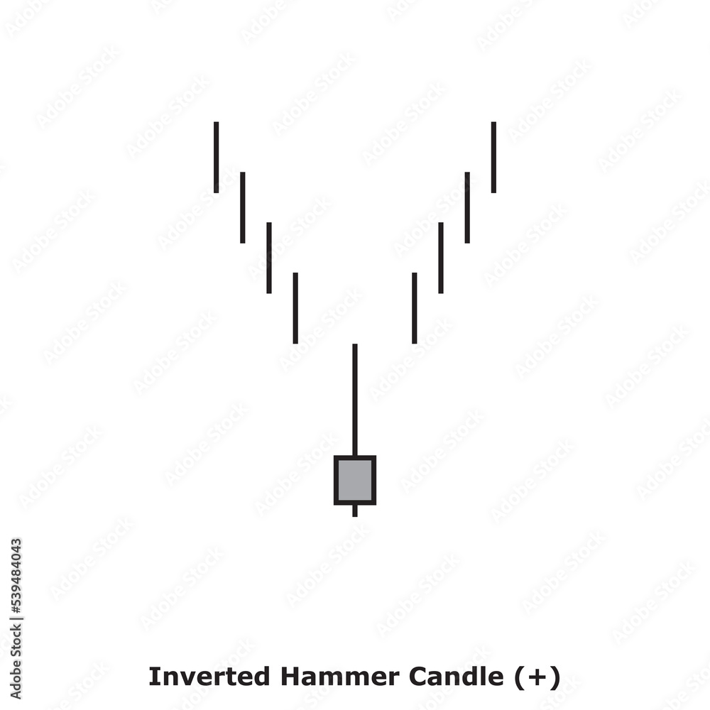 Obraz premium Inverted Hammer Candle (+) White & Black - Square