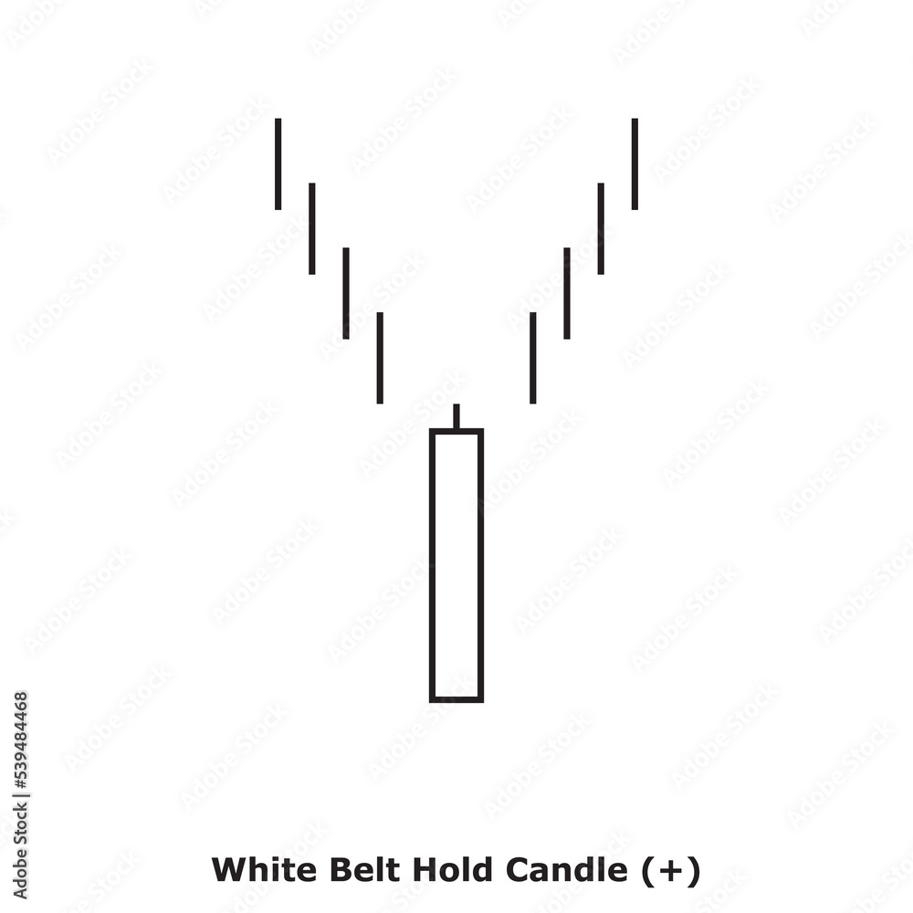 White Belt Hold Candle (+) White & Black - Square White Belt Hold Candle (+) White & Black - Square
