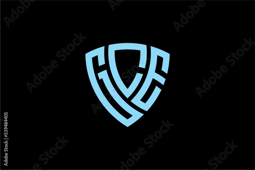 GCE creative letter shield logo design vector icon illustration photo