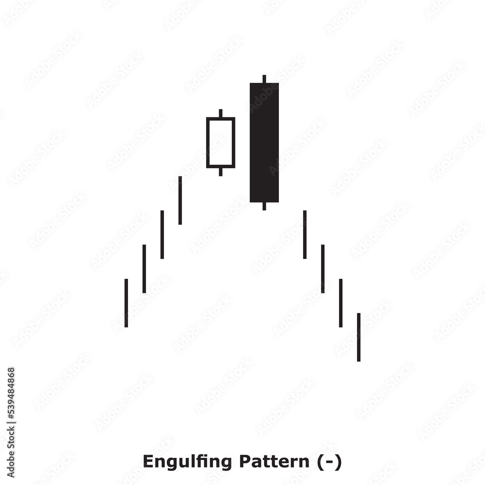 Engulfing Pattern (-) White & Black - Square Engulfing Pattern (-) White & Black - Square