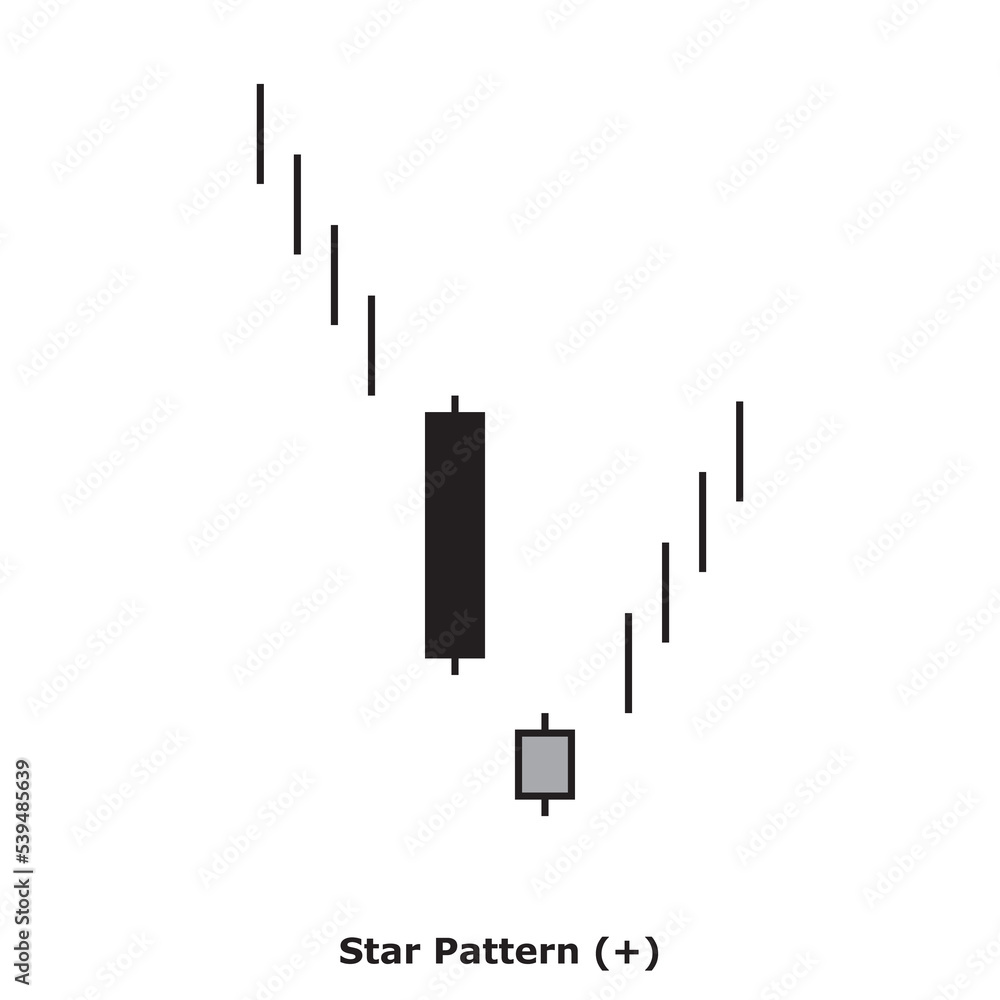 Star Pattern (+) White & Black - Square Star Pattern (+) White & Black - Square