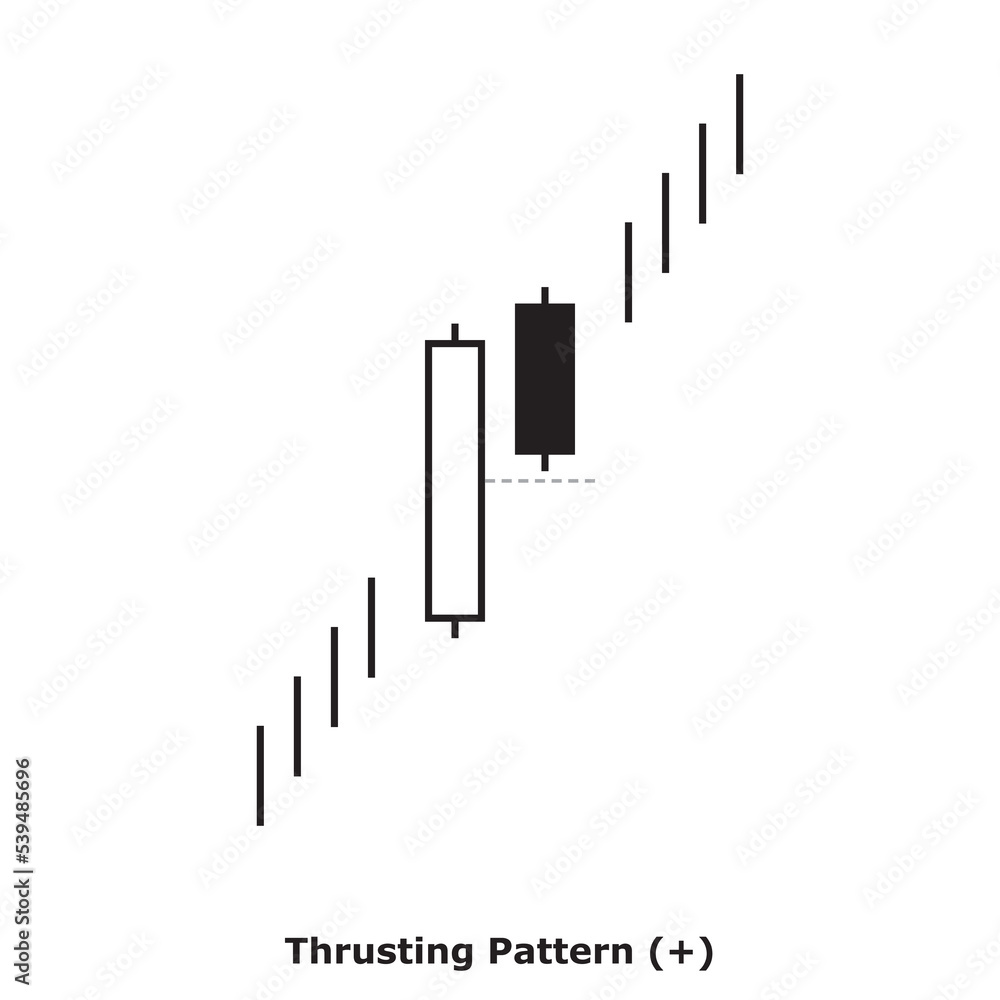 Thrusting Pattern (+) White & Black - Square Thrusting Pattern (+) White & Black - Square