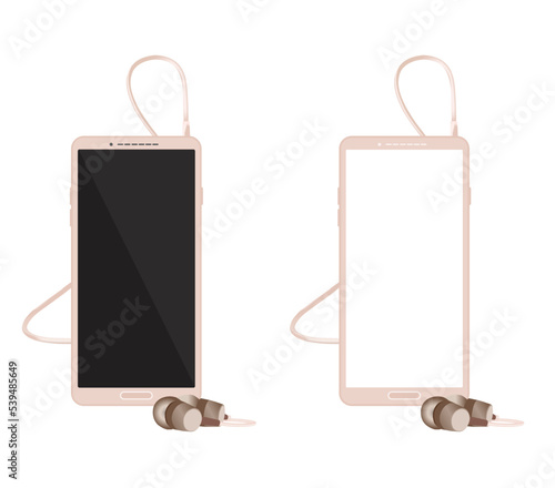 Smart device with the plug handsfree for all business purposes mockup