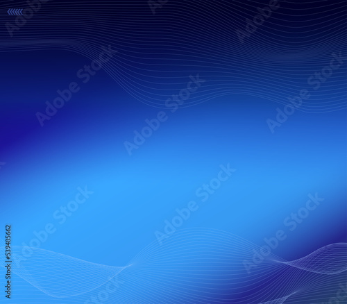 Background gradient blue color modern wavy lines