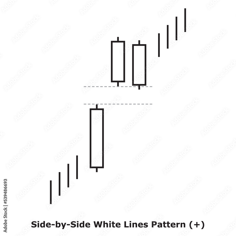Side-by-Side White Lines Pattern (+) White & Black - Square Side-by-Side White Lines Pattern (+) White & Black - Square