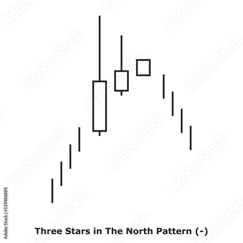 Three Stars in The North Pattern (-) White & Black - Square