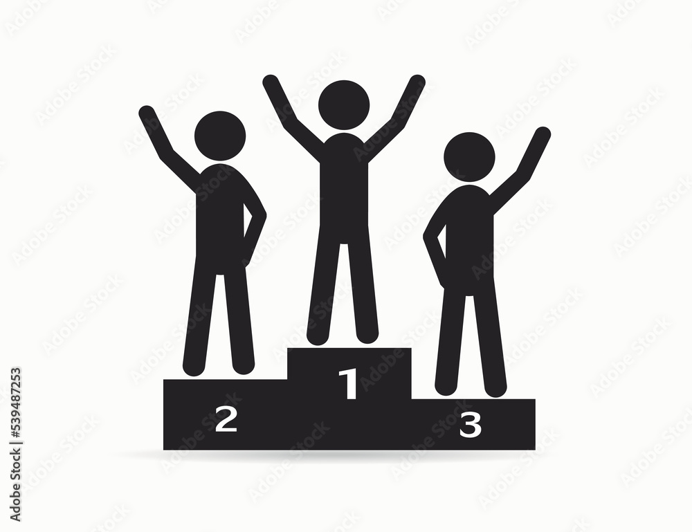 Icon of Winners podium. Sport digital design, vector illustration Icon of Winners podium. Sport digital design, vector illustration