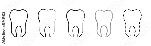Tooth shape vector icon. Vector illustration isolated on white background. eps10