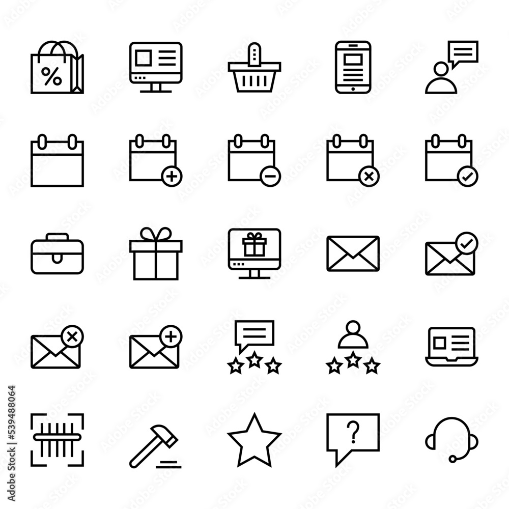 Outline icon for e-Commerce Outline icon for e-Commerce