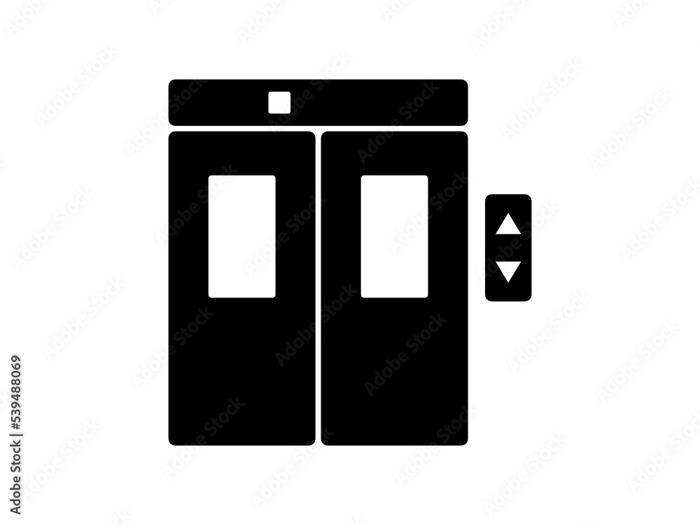 エレベーターアイコンF:黒 エレベーターアイコンF:黒