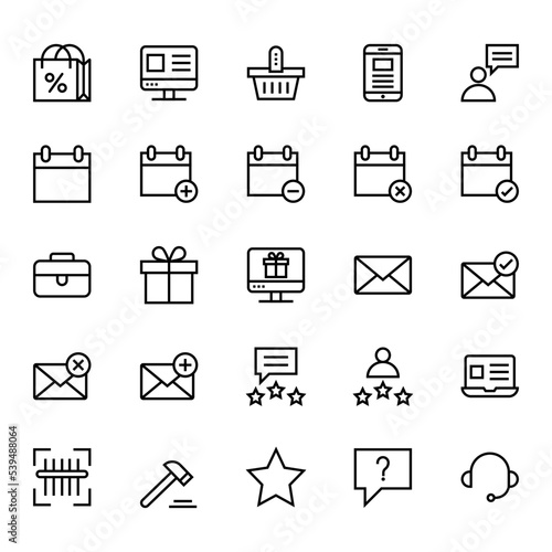 Outline icon for e-Commerce