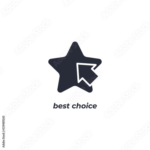 Vector sign best choice symbol is isolated on a white background. icon color editable.