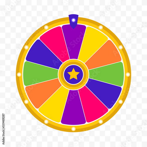 Wheel of fortune background. Vector lucky roulette illustration. Online casino concept.