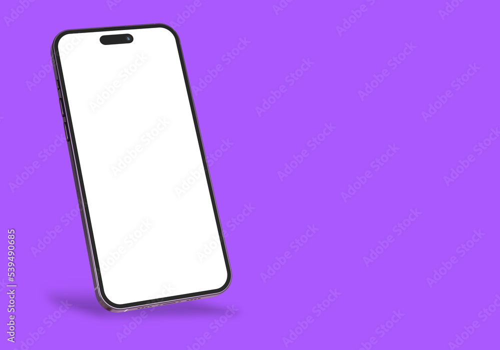 realistic smartphone mockup design with blank screen for Infographic ...