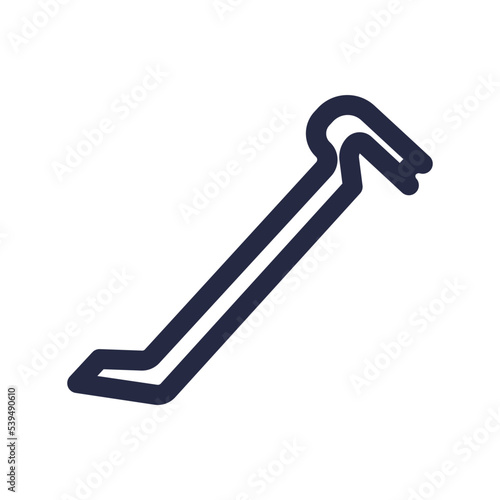bar construction crowbar pinch tool icon