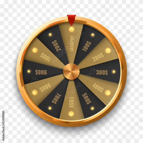 Wheel of fortune background. Vector lucky roulette illustration. Online casino concept.