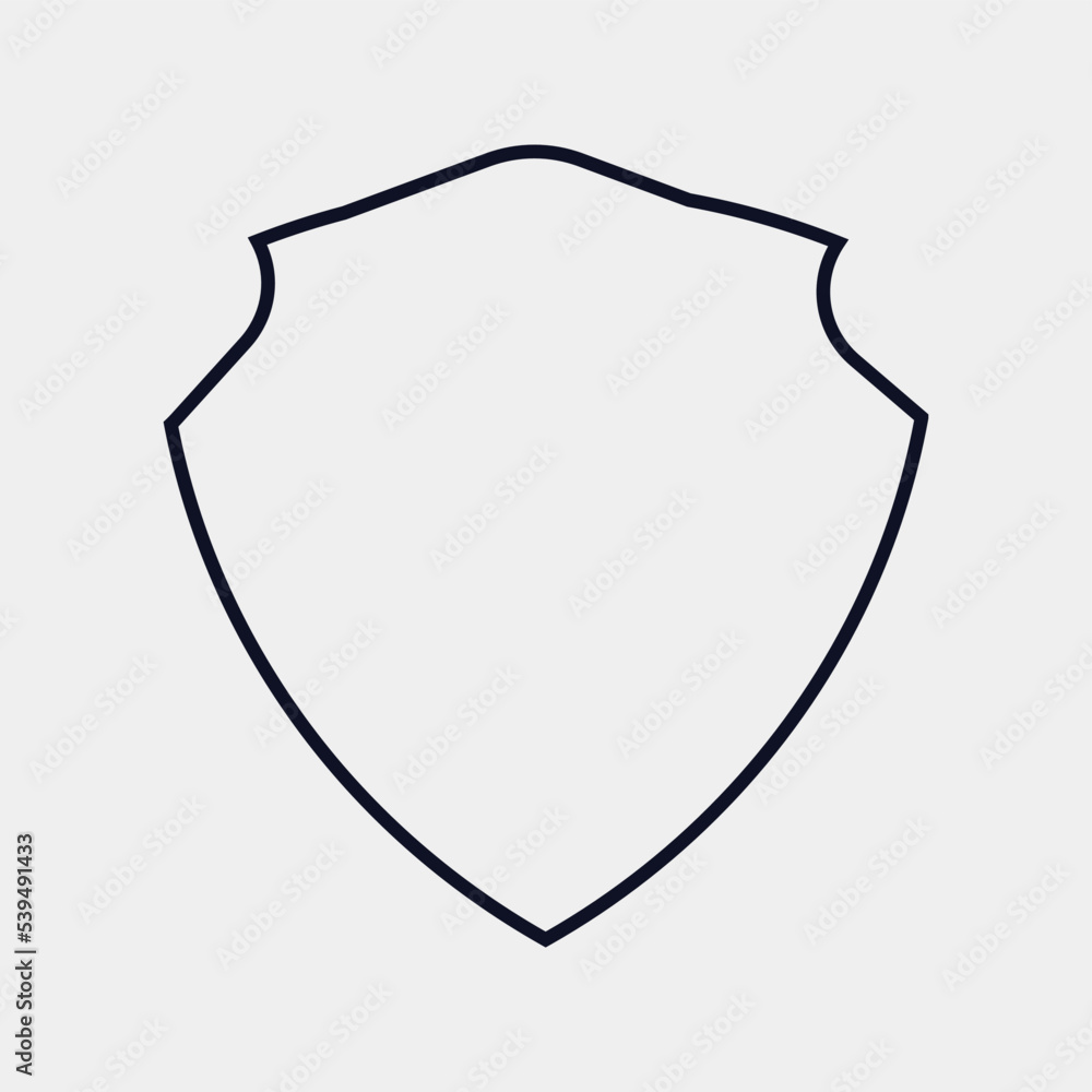 Shield outline protection vector Shield outline protection vector
