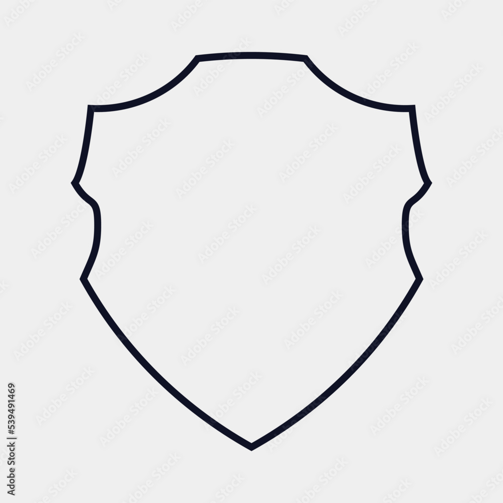Shield outline protection vector Shield outline protection vector